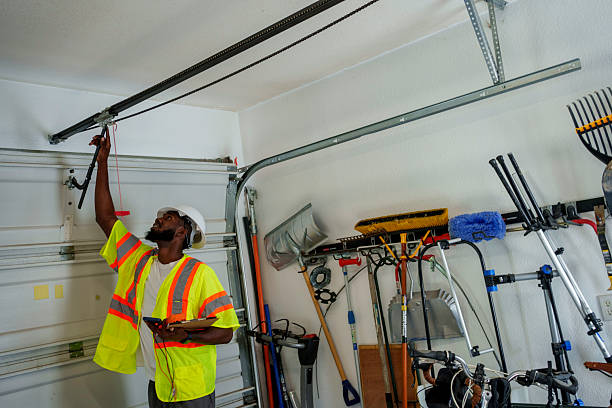 Professional Garage Door Panel Replacement technician working in Fort Worth, TX